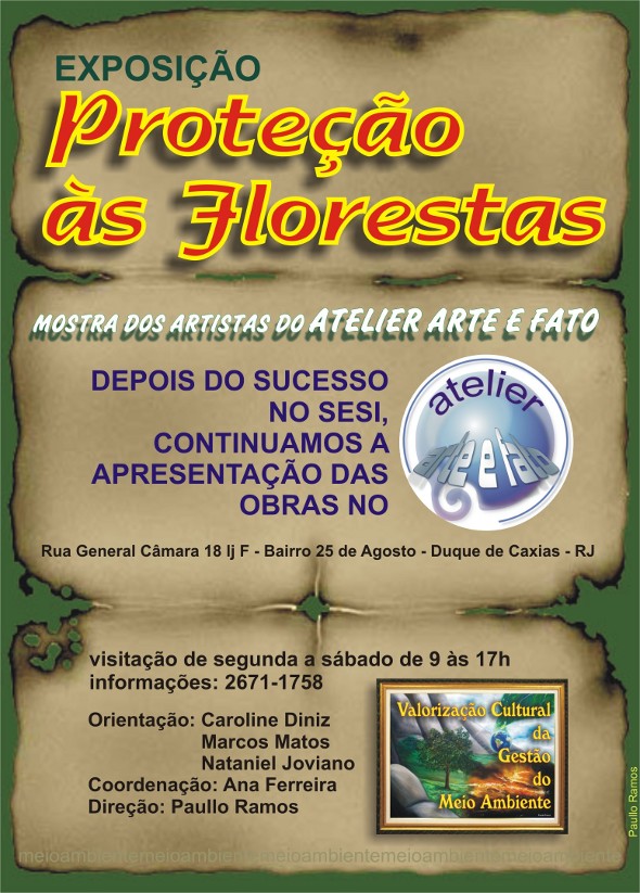 Expo Proteção às Florestas, no Atelier Arte e Fato