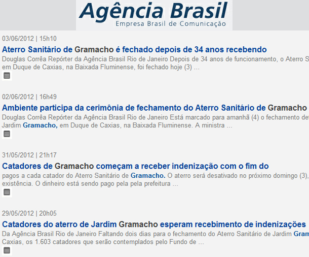 Agência Brasil - Lixão/ Aterro de Gramacho