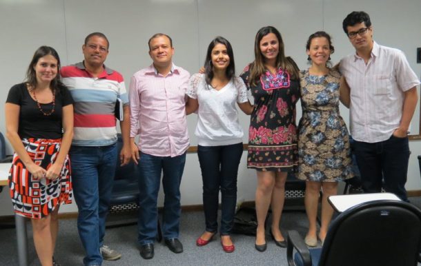 Da esquerda para a direita: Mariana Cavalcanti, Alexandre Marques, Nielson Bezerra, Thaís Costa, Renata Oliveira, Dani Francisco e Arthur William 