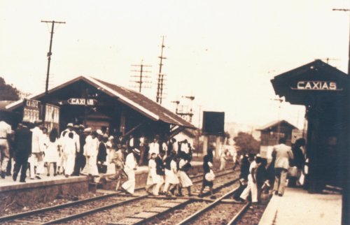 Estação de trem de Caxias, década de 1930. Autor desconhecido. Acervo: Instituto Histórico de Caxias