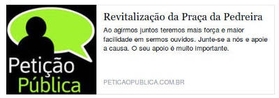 Petição on line pede revitalização da Praça da Pedreira