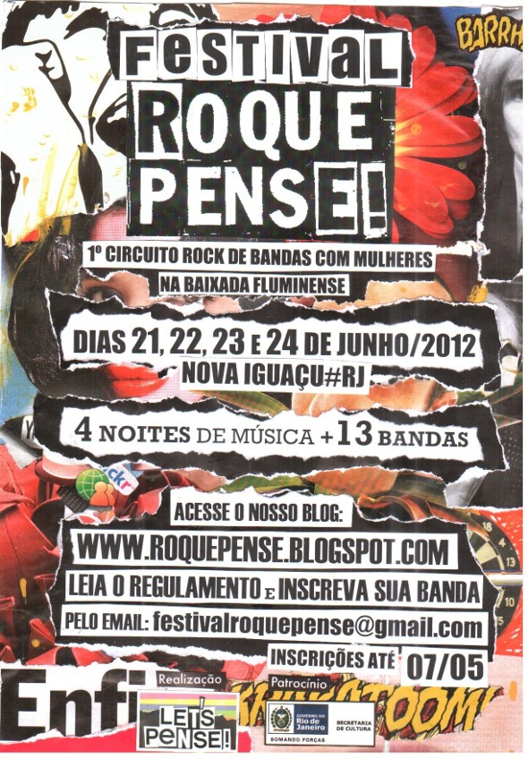 Abertas as inscrições para o Festival Roque Pense!