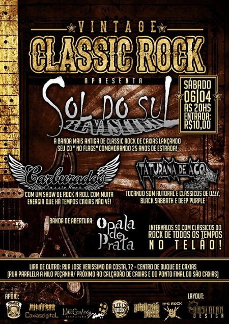 Banda Sol do Sul Revisited lança CD no próximo sábado em Caxias