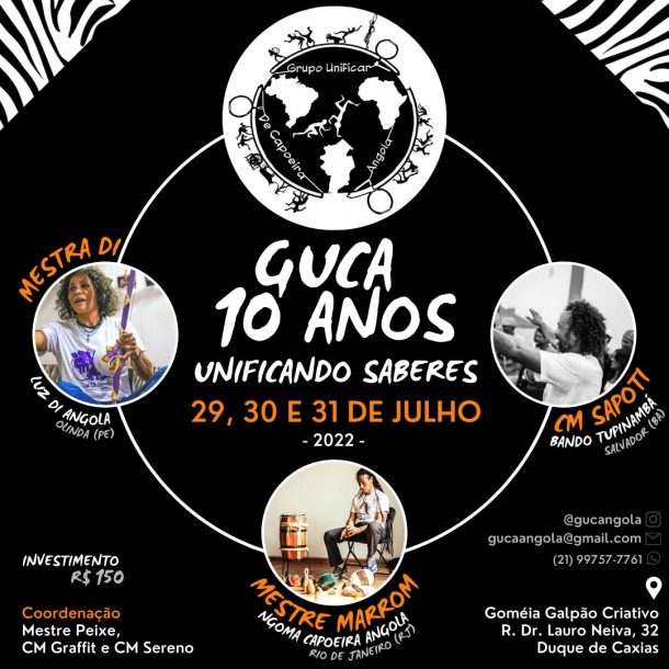 dez anos de atividades do GUCA, Grupo Unificar de Capoeira Angola