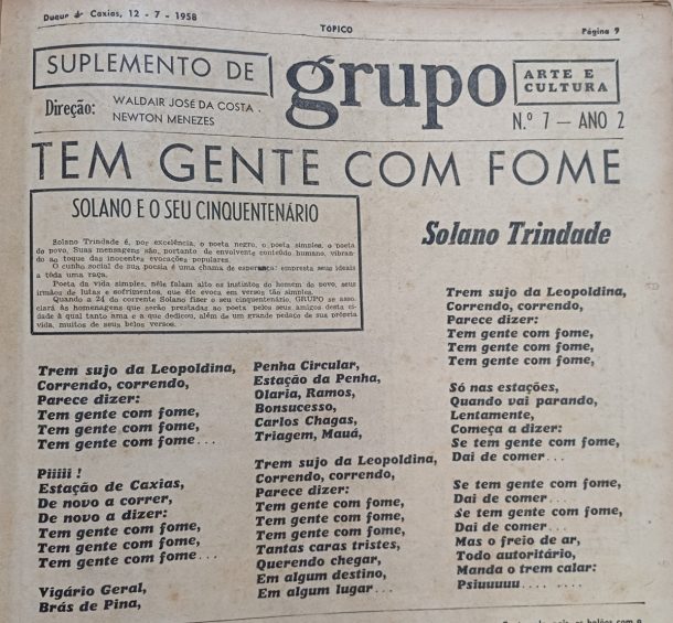 Solano Trindade no Jornal Tópico (1958)