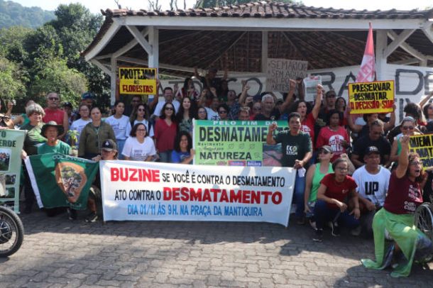 Ato contra desmatamento no Parque Equitativa, Duque de Caxias