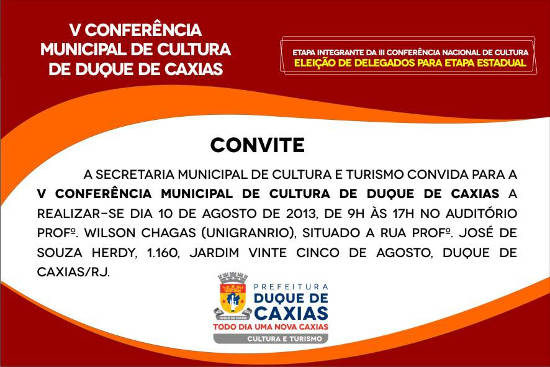 V Conferência Municpal de Cultura de Duque de Caxias