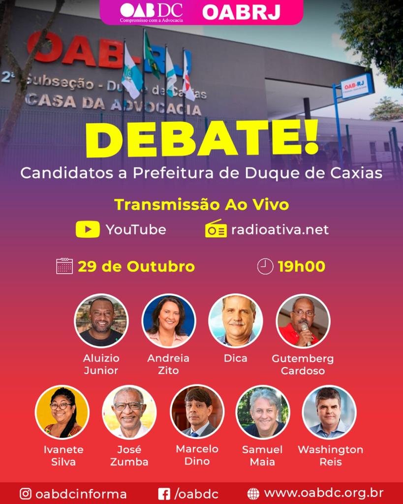 Debate entre candidatos a prefeitos em Duque de Caxias RJ