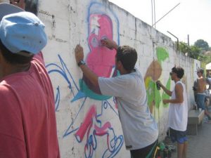 Primeiro Mutirão de graffiti em Jardim Gramacho